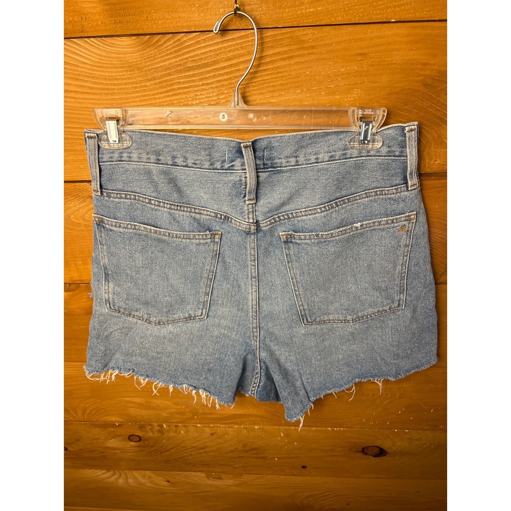 Madewell Light Blue Distressed Denim Jean Shorts - Picture 5 of 8